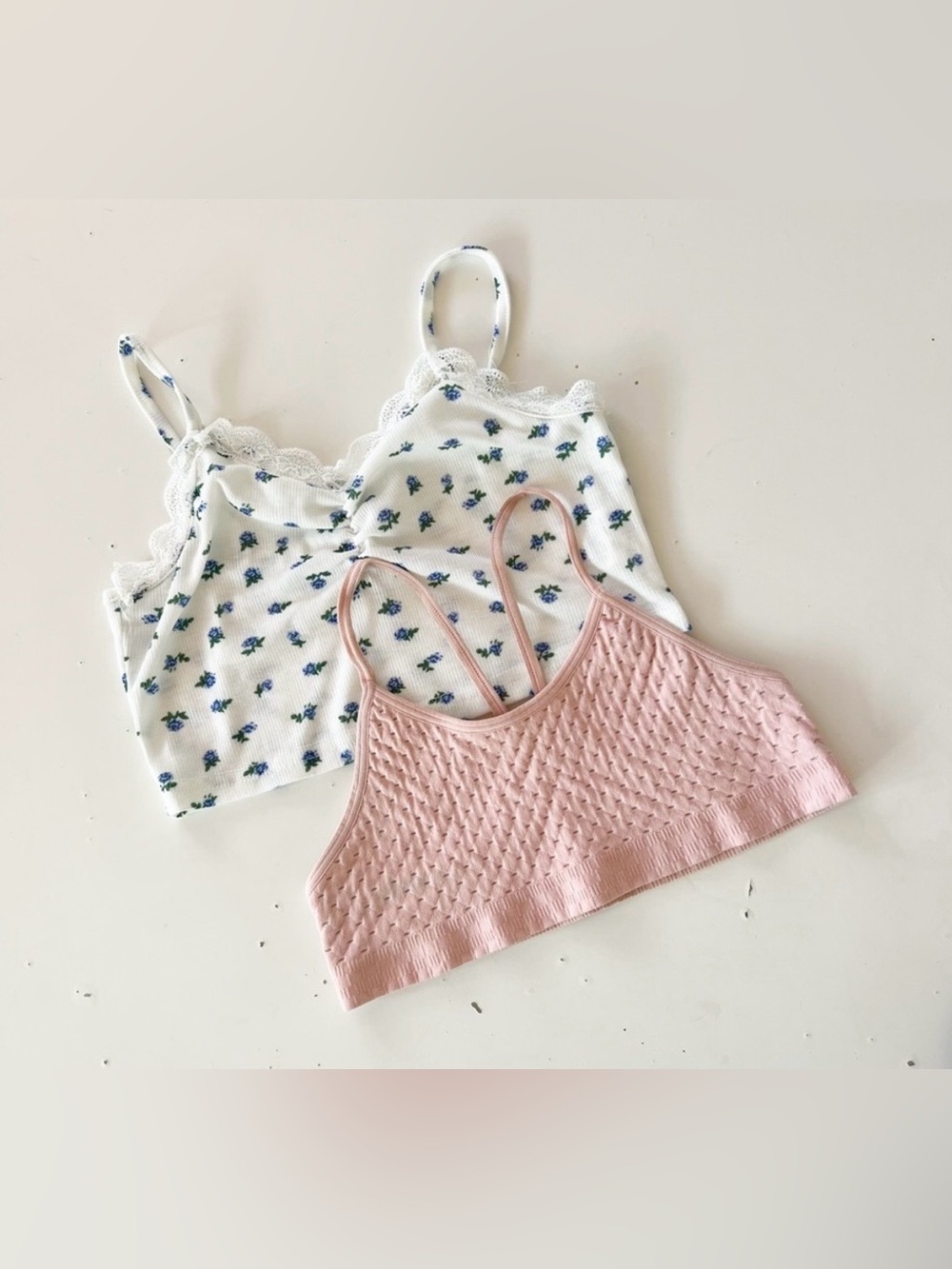 Tucker + Tate Girls Bralette in Pink and Flower Print Bralette